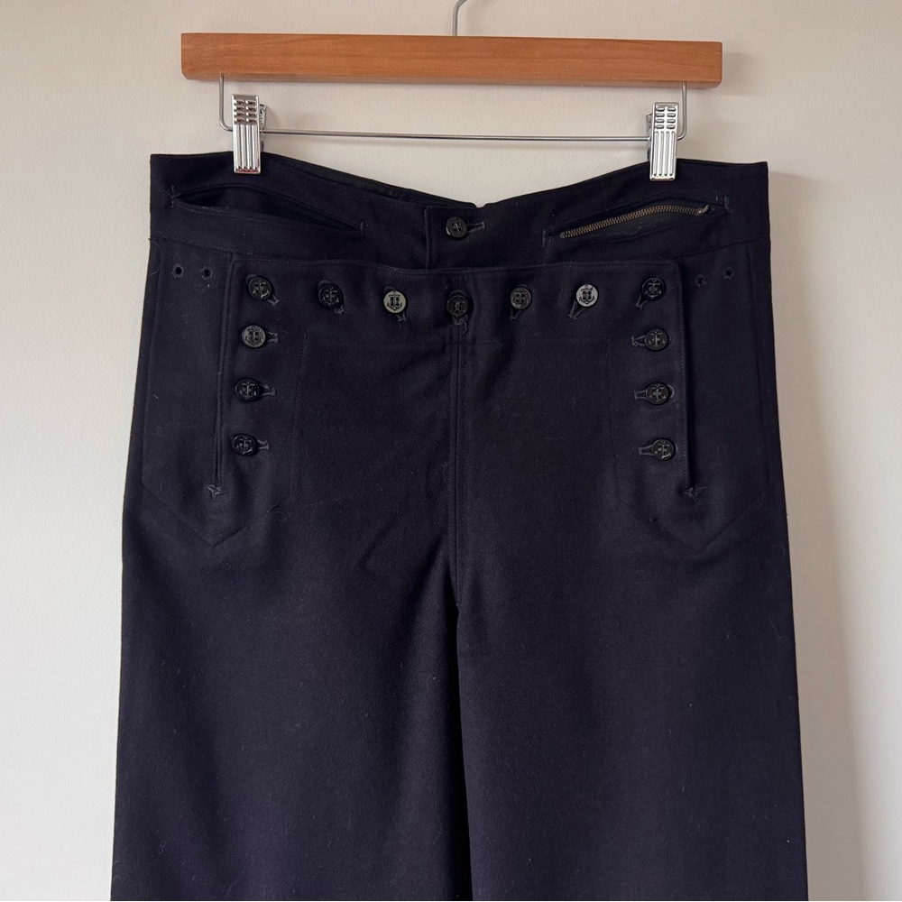 Vintage 1940s WWII U.S. Navy Sailor Wool Pants - Picture 2 of 8